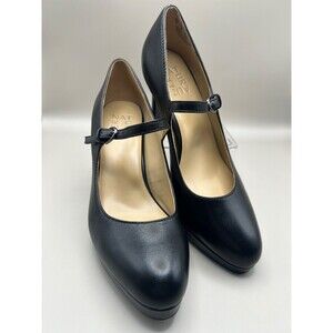 Naturalizer Talissa Womens Leather Pumps Black Heels Mary Jane Size 7.5M